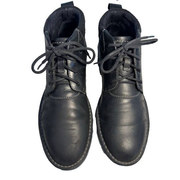 Clarks Varick Hill Black Blue Leather 26112236 Men\'s Size 11 main image 5
